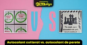Autocolant cutterat vs. autocolant de perete