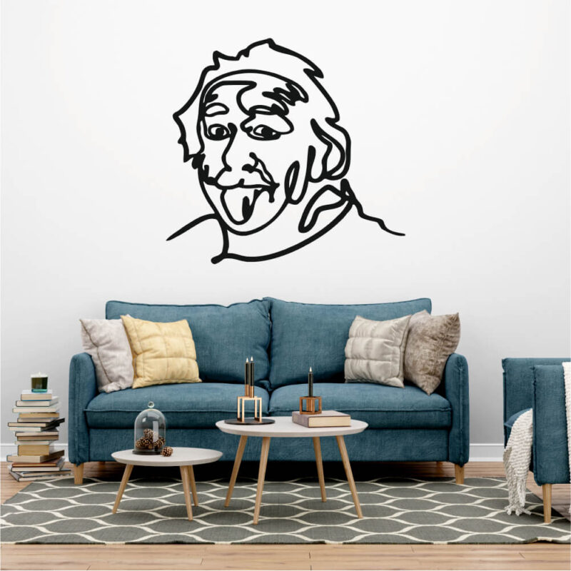 Sticker perete siluetă – Albert Einstein abstract