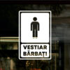 Sticker vitrină geam Indicator Vestiar Bărbați