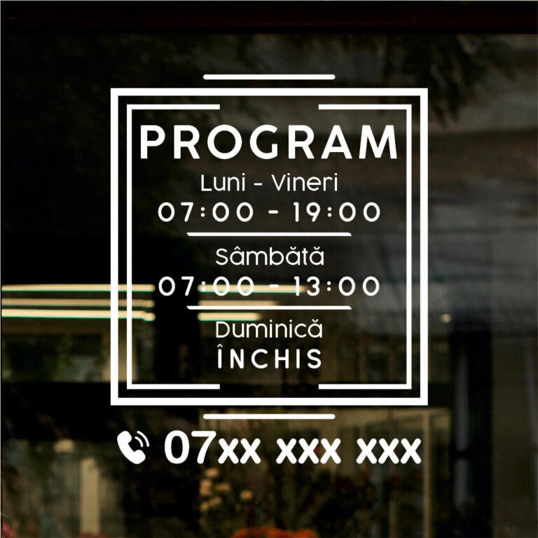 Contoh Sticker Program Sticker program de funcționare - Model minimalist • WallSign