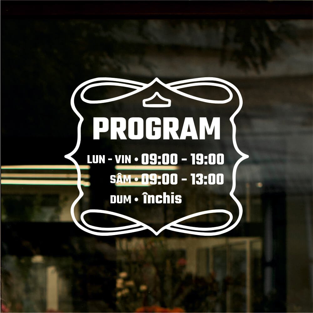 Sticker program de funcționare Design baroc