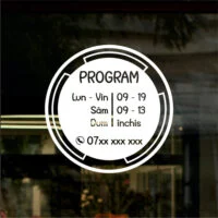 Sticker program de funcționare – Model cerc segmentat