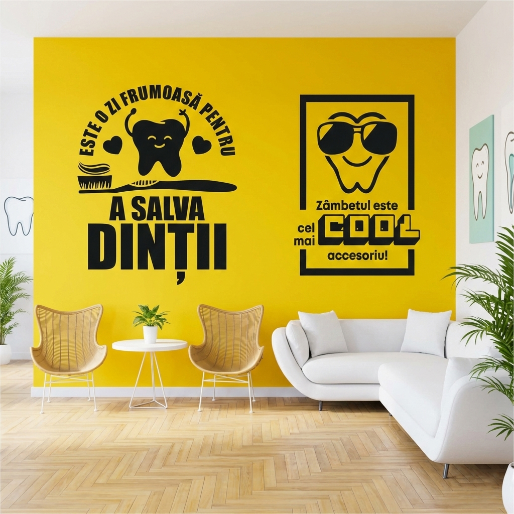 Stickere decorative pentru cabinete stomatologice Stickere decorative WallSign.ro