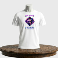 Tricou unisex clasic Gamer Nume personalizabil Viteză stelară, PING de pământean!