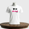 Tricou unisex clasic I Love You Design minimalist cu inimă și buze