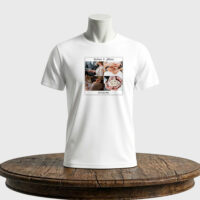 Tricou unisex personalizat Nume & Nume Save the Date 4 fotografii colaj