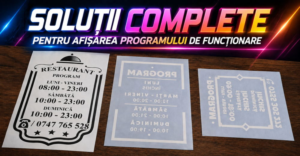 Soluții complete pentru afișarea programului de funcționare WallSign Stickere decorative Sticker program