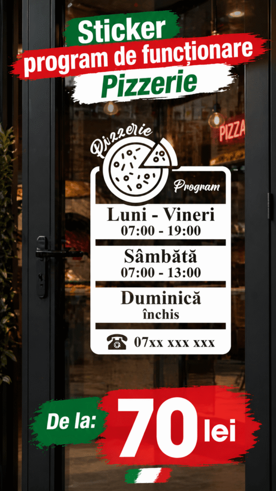 Sticker program de funcționare Pizzerie