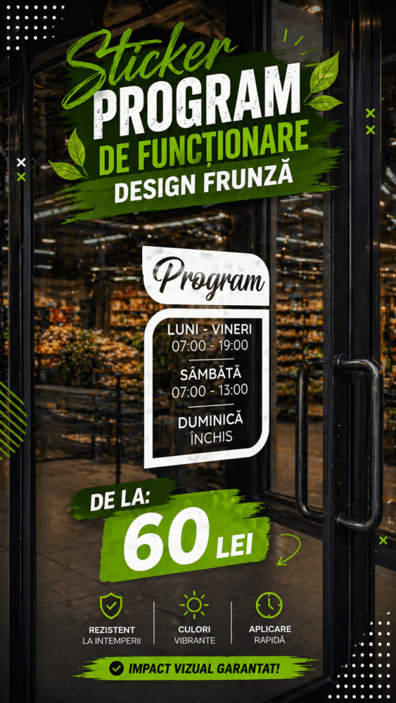 Sticker program de funcționare design frunză