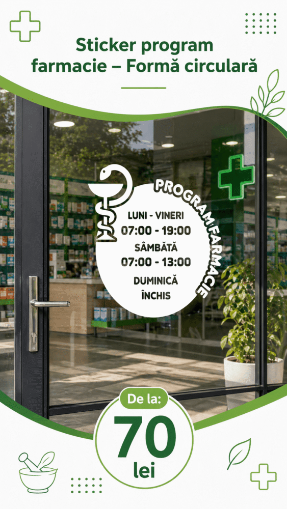 Sticker program farmacie – Formă circulară