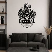 Sticker perete siluetă Decebal Regele Daciei