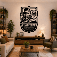 Sticker perete siluetă Vlad Țepeș Domn al Țării Românești