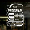 Sticker program de funcționare Model cu grafică abstractă și casete rotunjite