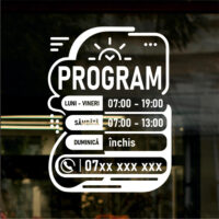 Sticker program de funcționare Model cu grafică abstractă și casete rotunjite