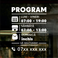 Sticker program de funcționare Model minimalist cu linii și pictograme
