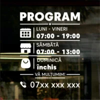 Sticker program de funcționare Model minimalist cu linii și pictograme