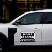 Sticker siluetă Școală de șoferi Design dreptunghiular