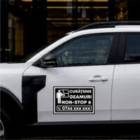 Sticker siluetă Set Curățenie Geamuri Design NON STOP (2 bucăți)