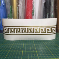 Sticker vitrină geam - Bandă grecească tip Versace