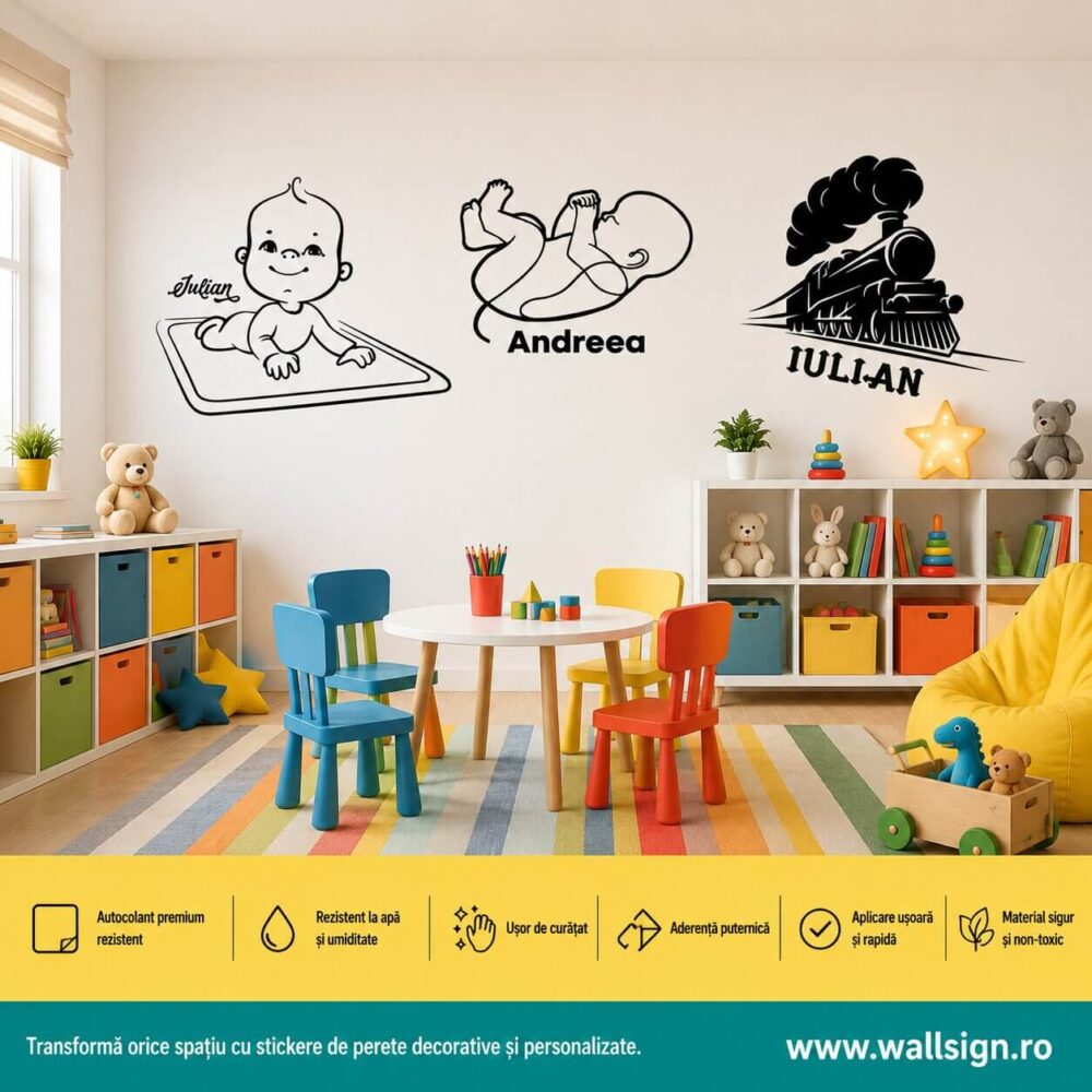 Amenajezi camera bebelusului in Ramnicu Sarat Buzau sau in apropiere Vezi acest Stickere Perete Camera Copii Ghid de Aplicare si Montaj de la WallSign pentru un design unic