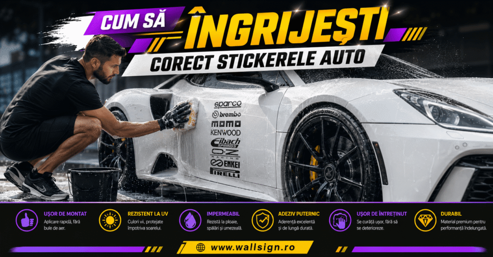 Cum să îngrijești corect stickerele auto în Ramnicu Sarat Bucuresti Cluj Timisoara Iasi Constanta Craiova Brasov Galati Ploiesti Oradea Braila Arad Pitesti Sibiu Bacau