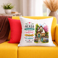 Față de Pernă Personalizată Acasă este locul unde ne încărcăm sufletul