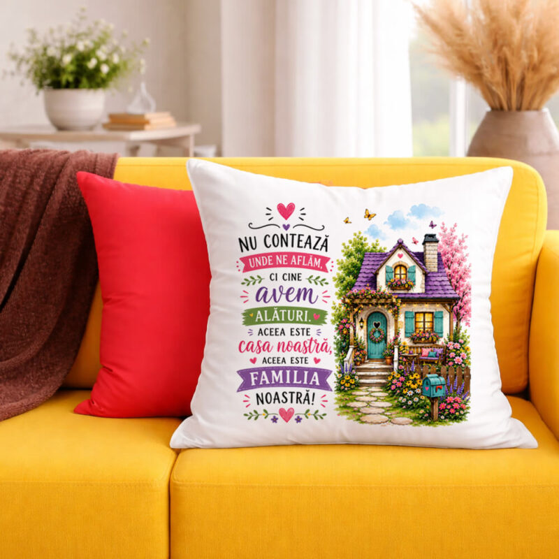 Față de Pernă Personalizată Casa Noastră