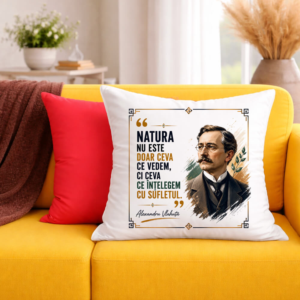 Față de Pernă Personalizată Citat Alexandru Vlahuță