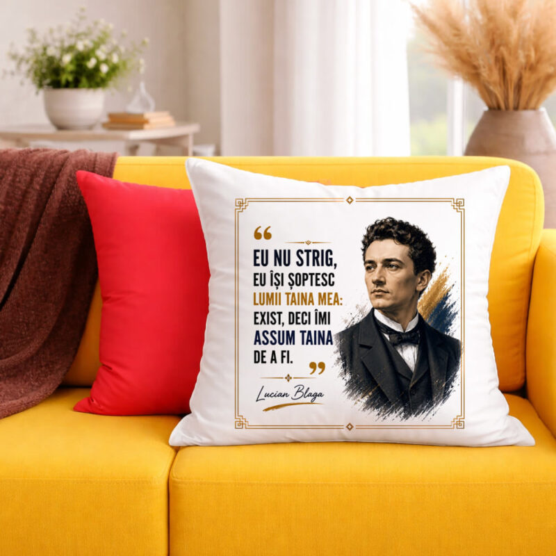 Față de Pernă Personalizată Citat de Lucian Blaga