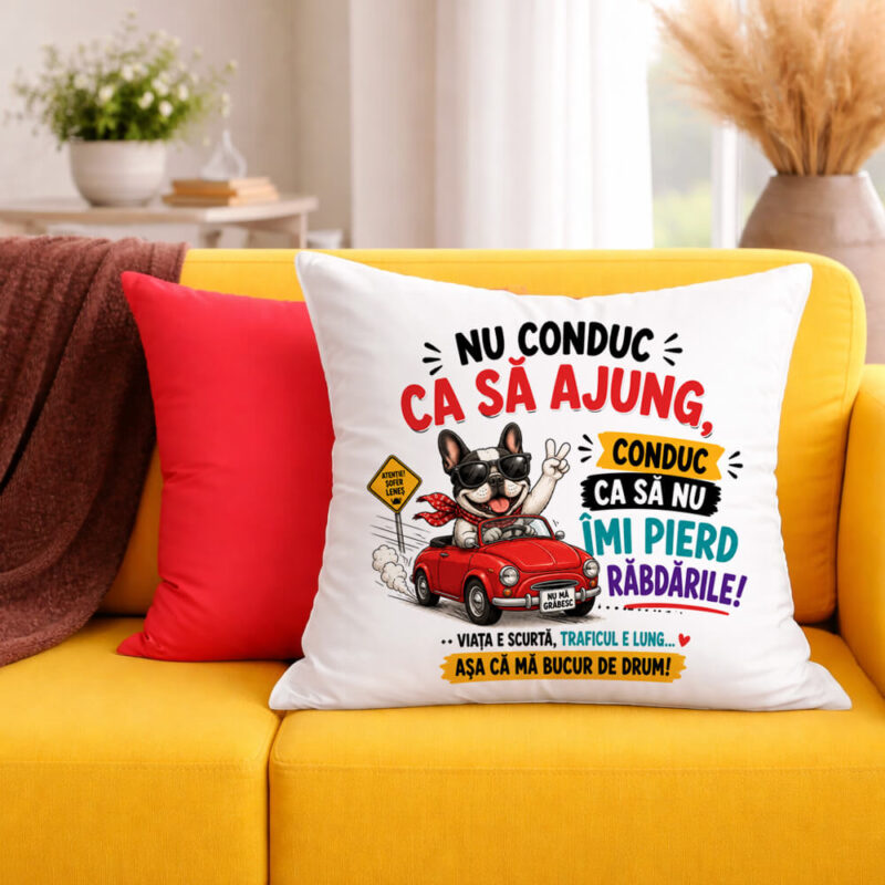 Față de Pernă Personalizată Nu Conduc Ca Să Ajung