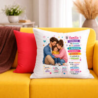 Față de Pernă Personalizată O Familie Fericită