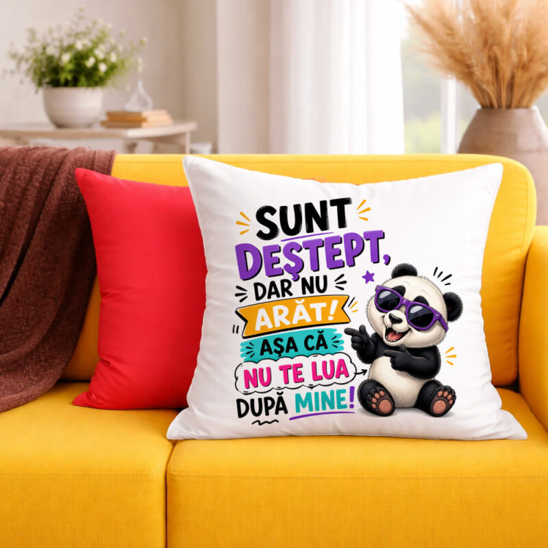 Față de Pernă Personalizată Sunt Deștept, Dar Nu Arăt