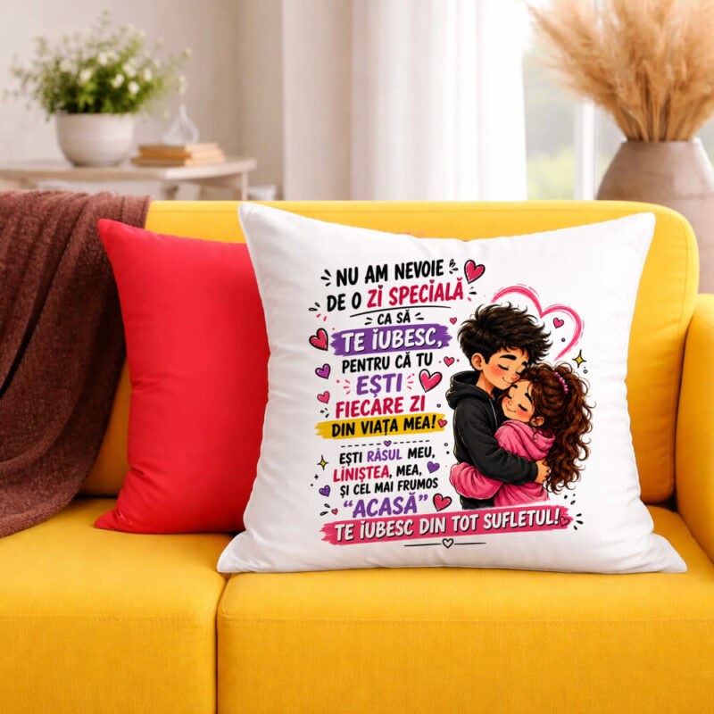 Față de Pernă Personalizată Te Iubesc Din Tot Sufletul