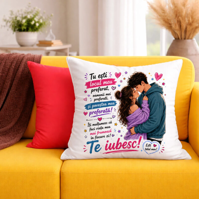 Față de Pernă Personalizată Tu Ești Povestea Mea Preferată