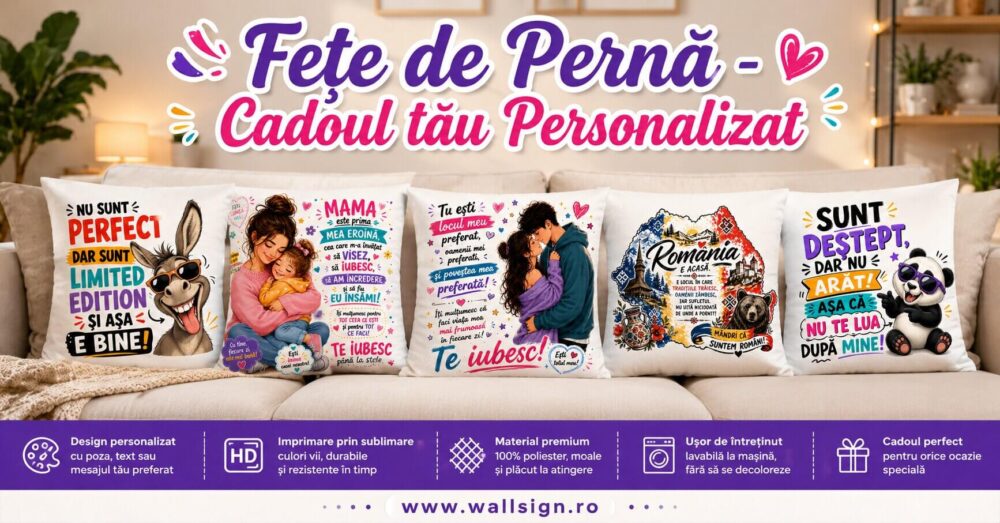 Fețe de Pernă Cadoul tău Personalizat aduce zâmbetul celor dragi prin imprimeuri vii și durabile perfecte pentru orice ocazie specială din viața ta oferind un plus de stil unic