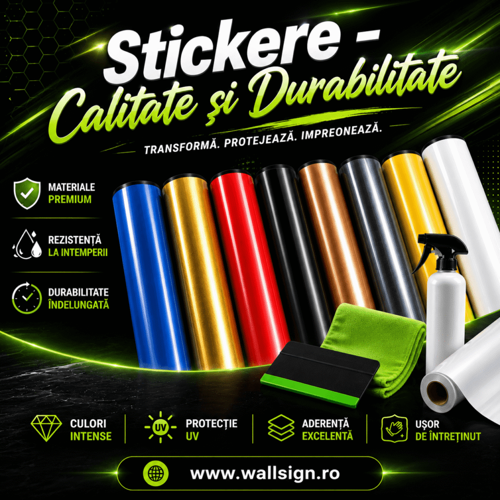 Pentru un aspect estetic de durată alege Stickere Calitate și Durabilitate rezistente la intemperii și urmează pașii recomandați de întreținere pentru o aderență perfectă mereu