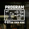 Sticker program de funcționare – Bar cu halbă de bere și cocktail