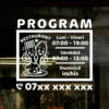 Sticker program de funcționare – Restaurant cu furculiță și lingură