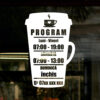 Sticker program de funcționare – Siluetă Cană de cafea