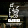 Sticker vitrină geam Băuturi Reci & Revigorante