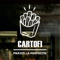 Sticker vitrină geam Cartofi Prăjiți la Perfecție