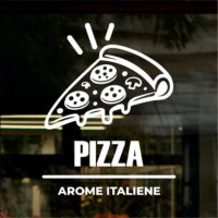 Sticker vitrină geam Pizza Arome Italiene