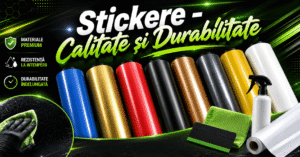 Stickere Calitate și Durabilitate sunt esențiale pentru un aspect impecabil așa că alege variante premium rezistente la soare și umezeală respectând metodele corecte de îngrijire