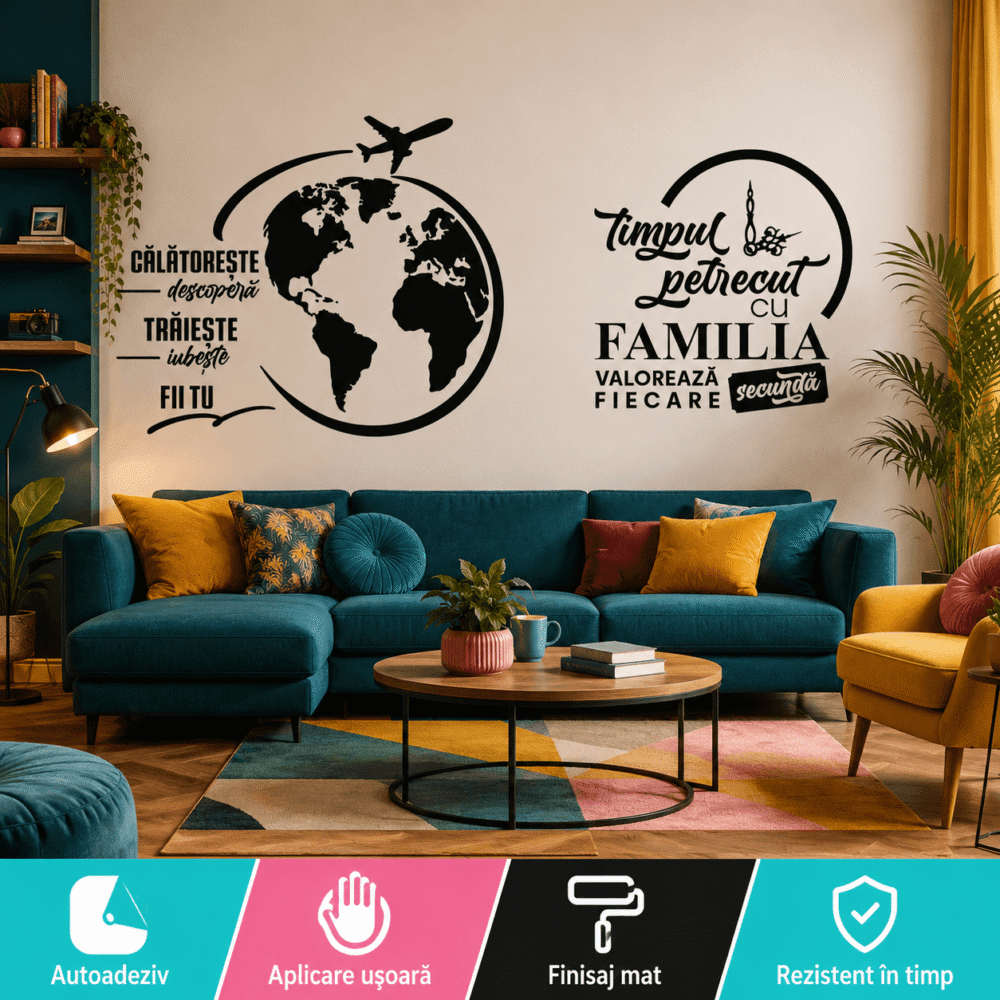 Stickere decorative pe contur linii perfecte pentru pereți cu stil stickere decorative living stickere decorative dormitor stickere decorative bucătărie stickere noi