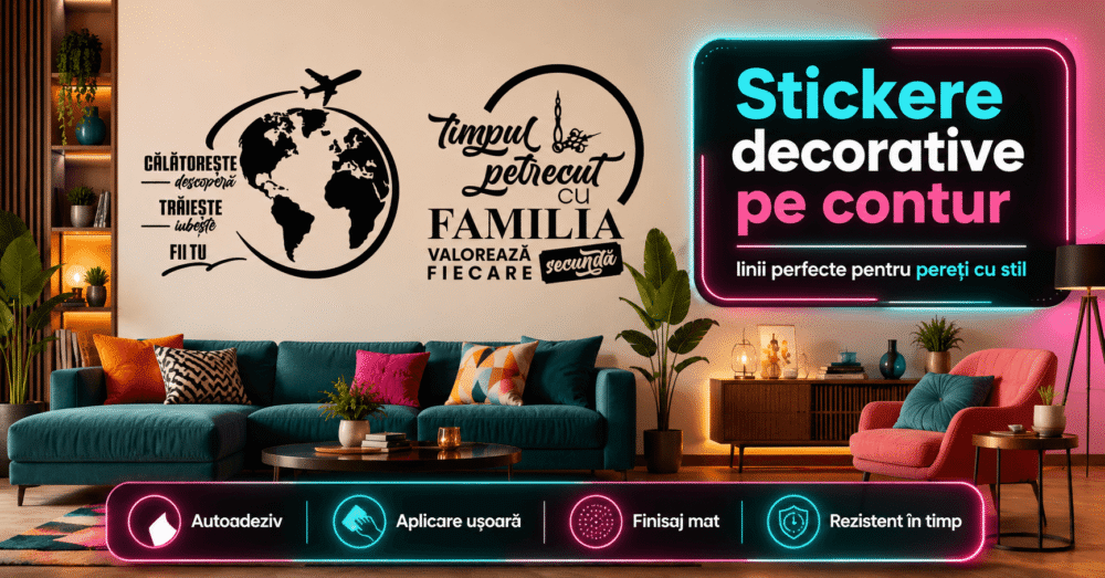 Stickere decorative pe contur linii perfecte pentru pereți cu stil stickere perete living design minimalist stickere decupate stickere personalizate decor modern