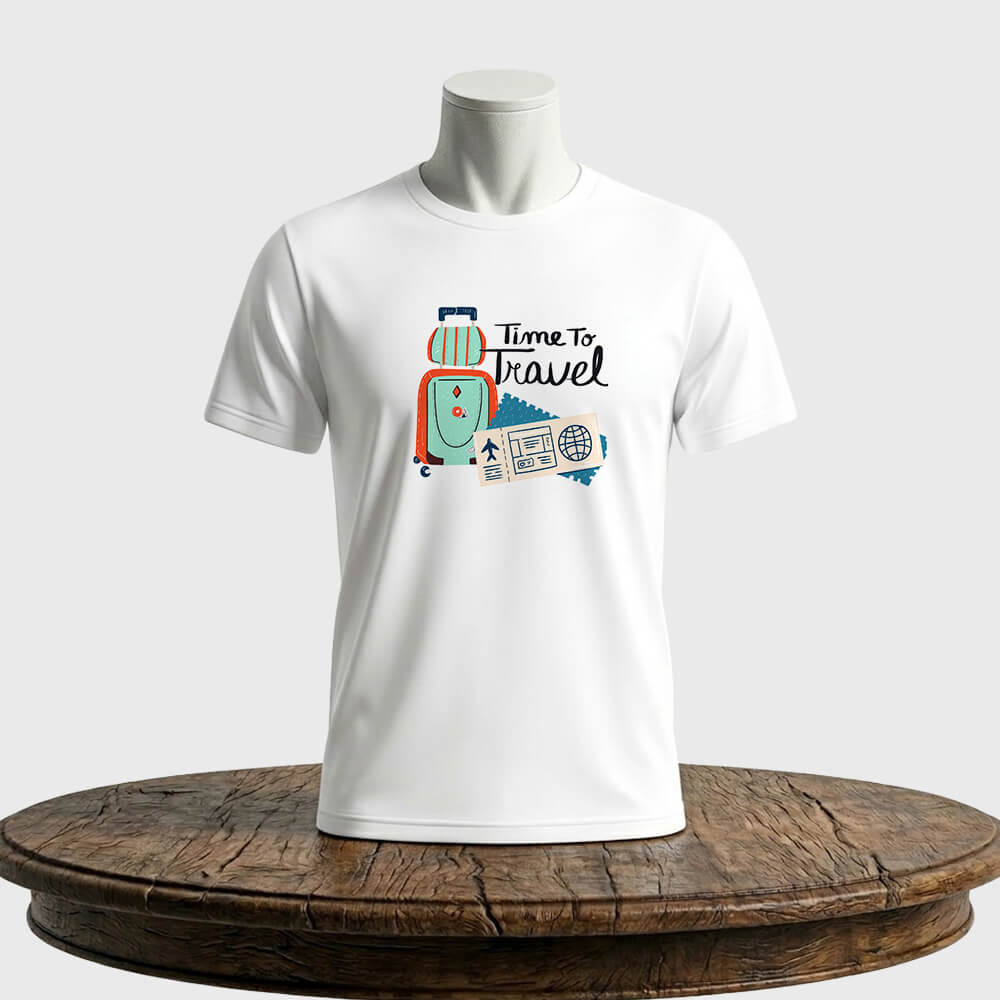 Tricou personalizat unisex Bilet de Avion și Troller