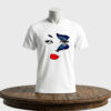 Tricou personalizat unisex Chip Femeie cu Fluture Albastru