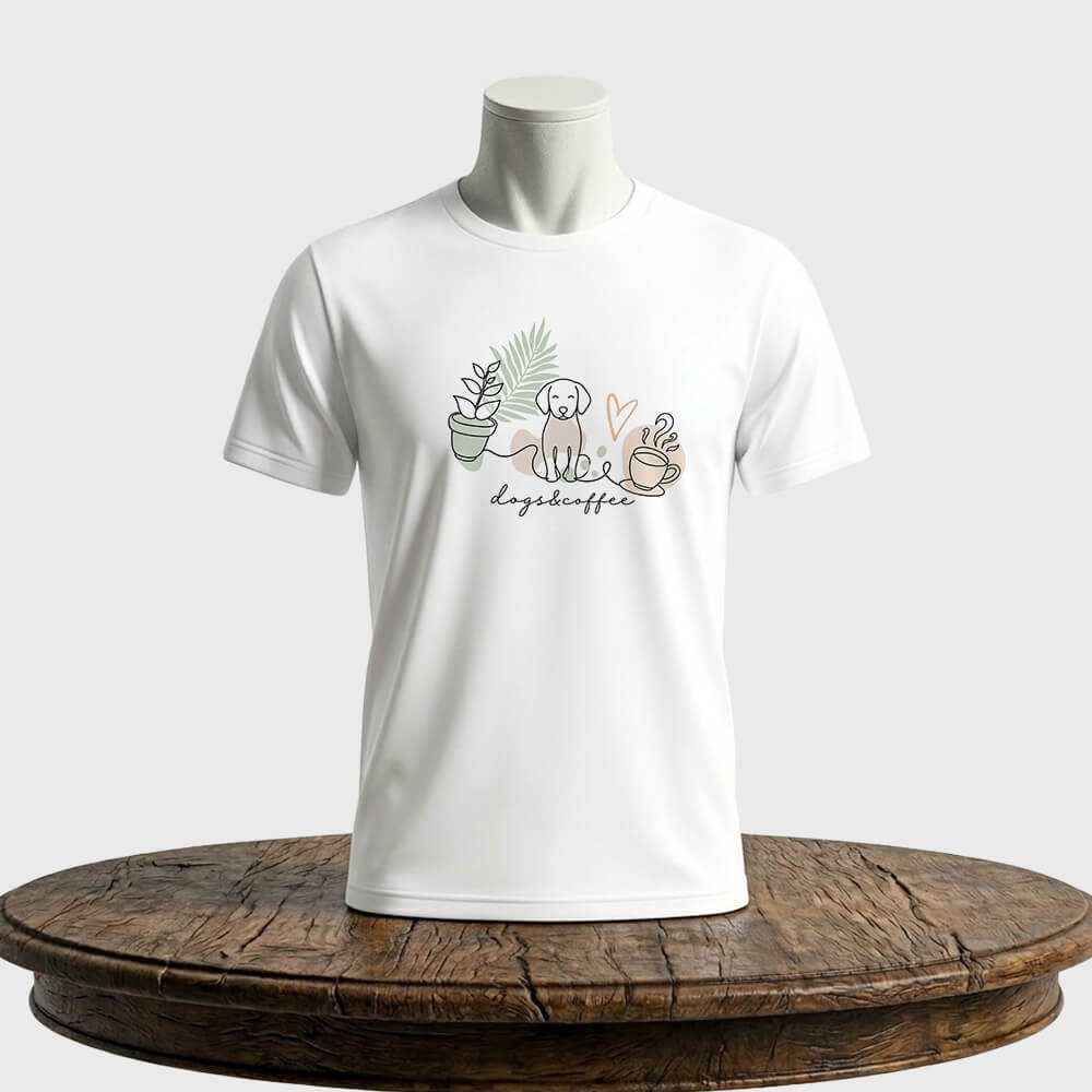 Tricou personalizat unisex Dogs and Coffee