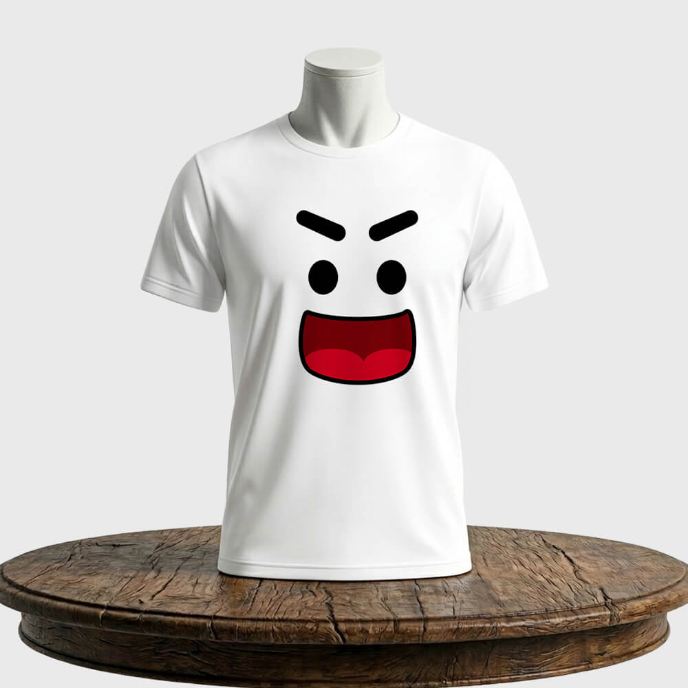Tricou personalizat unisex Față Zâmbitoare Minimalistă