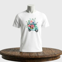 Tricou personalizat unisex Retro Scooter